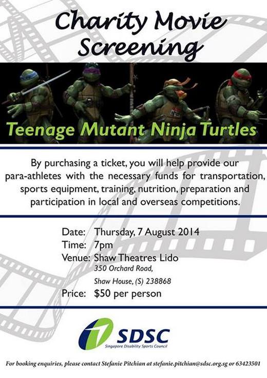 Charity Movie Screening of Teenage Mutant Ninja Turtles