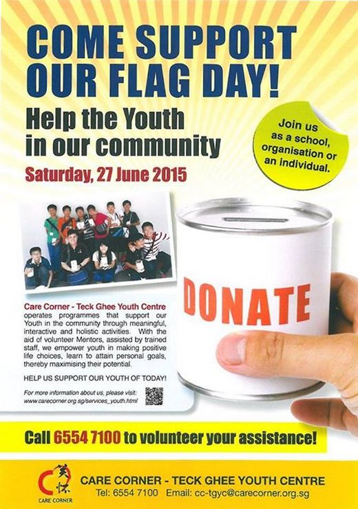 Care Corner – Teck Ghee Youth Centre Flag Day 2015
